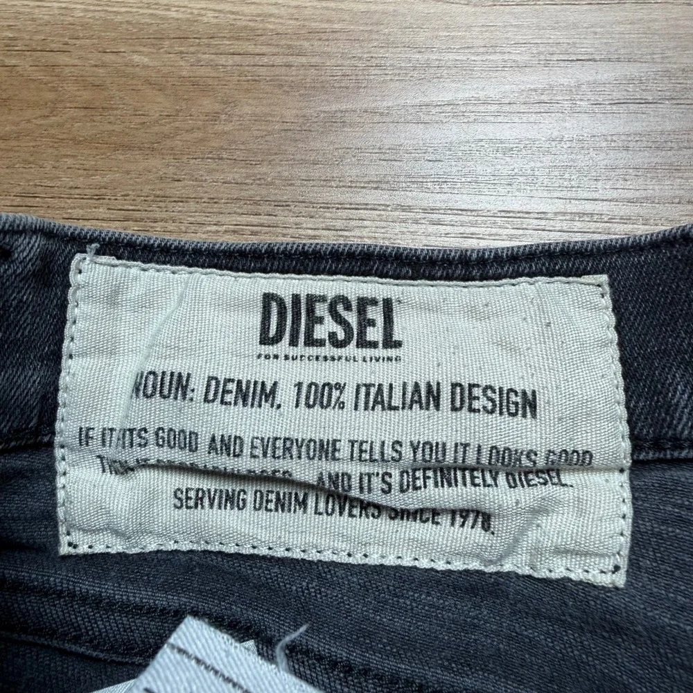 Diesel‎ D-Strukt Jeans Mens 32x32 Grey Slim Fit Distressed Faded Denim 0098B